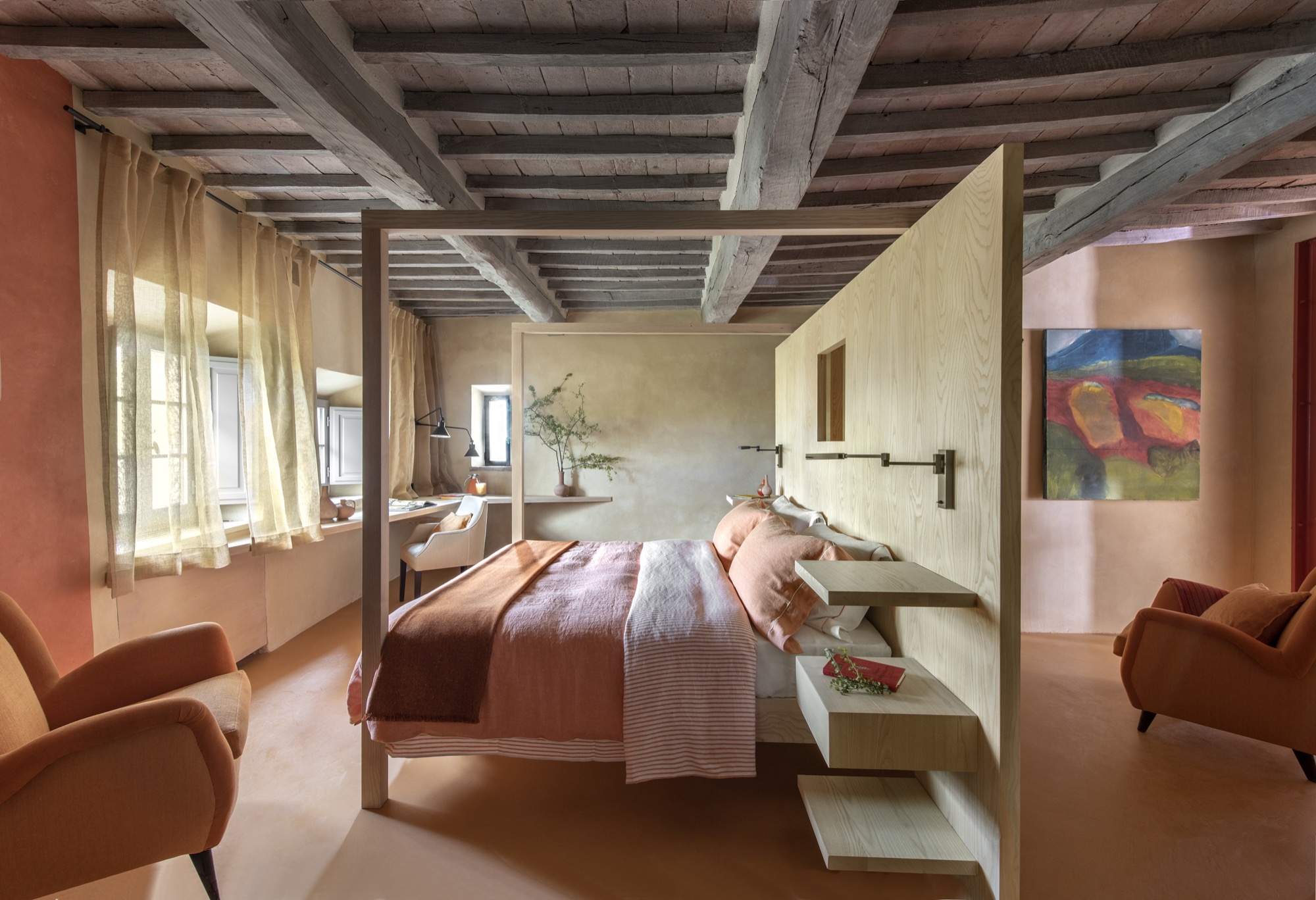Suite de Monteverdi Tuscany avec vue sur les collines du Val d’Orcia