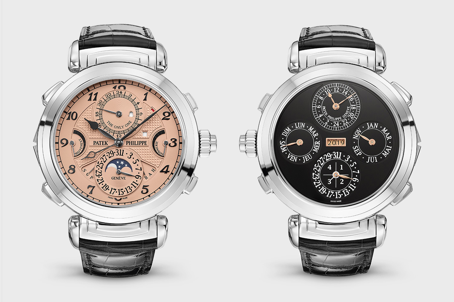 La Patek Philippe Grandmaster Chime réf. 6300A-010, montre-bracelet la plus chère jamais vendue aux enchères : 31,19 millions de dollars chez Christie's en 2019.