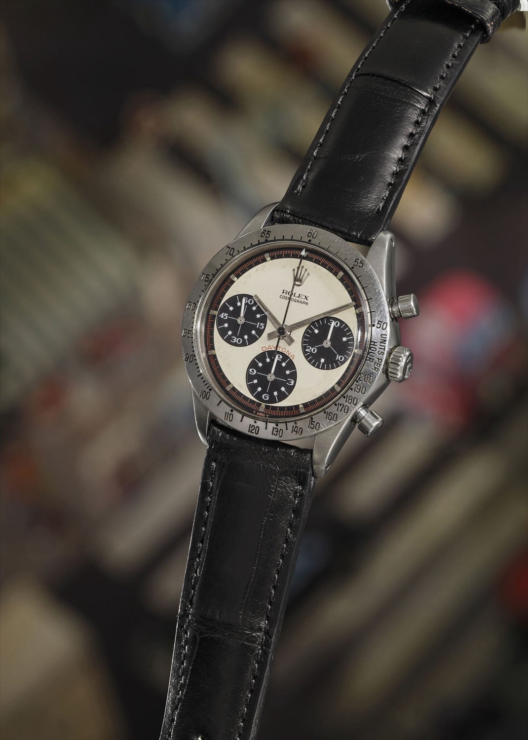 La Rolex Daytona réf. 6239 ayant appartenu à Paul Newman, adjugée 17,75 millions de dollars chez Phillips à New York en 2017.