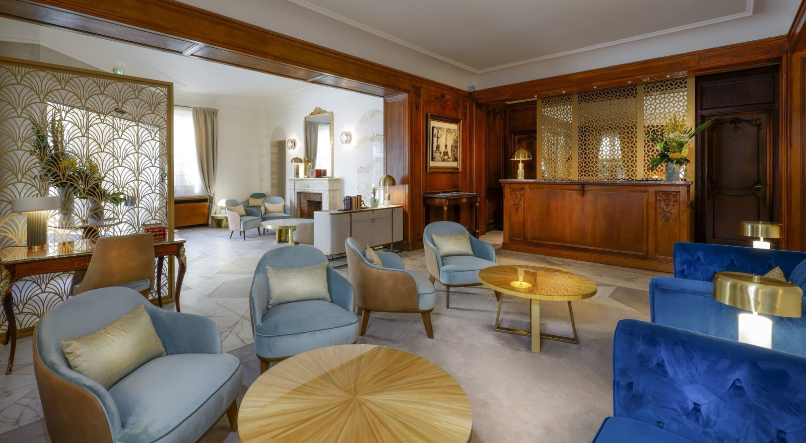 Hotel claridge paris salon art deco triangle dor