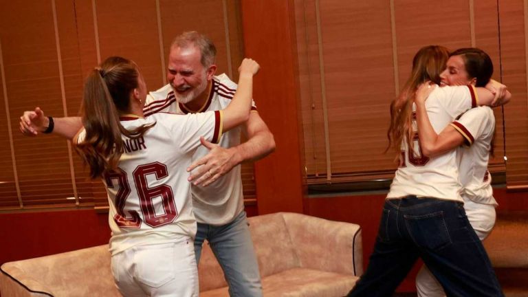 La famille royale d&rsquo;Espagne exulte après la victoire de la Roja face à la France
