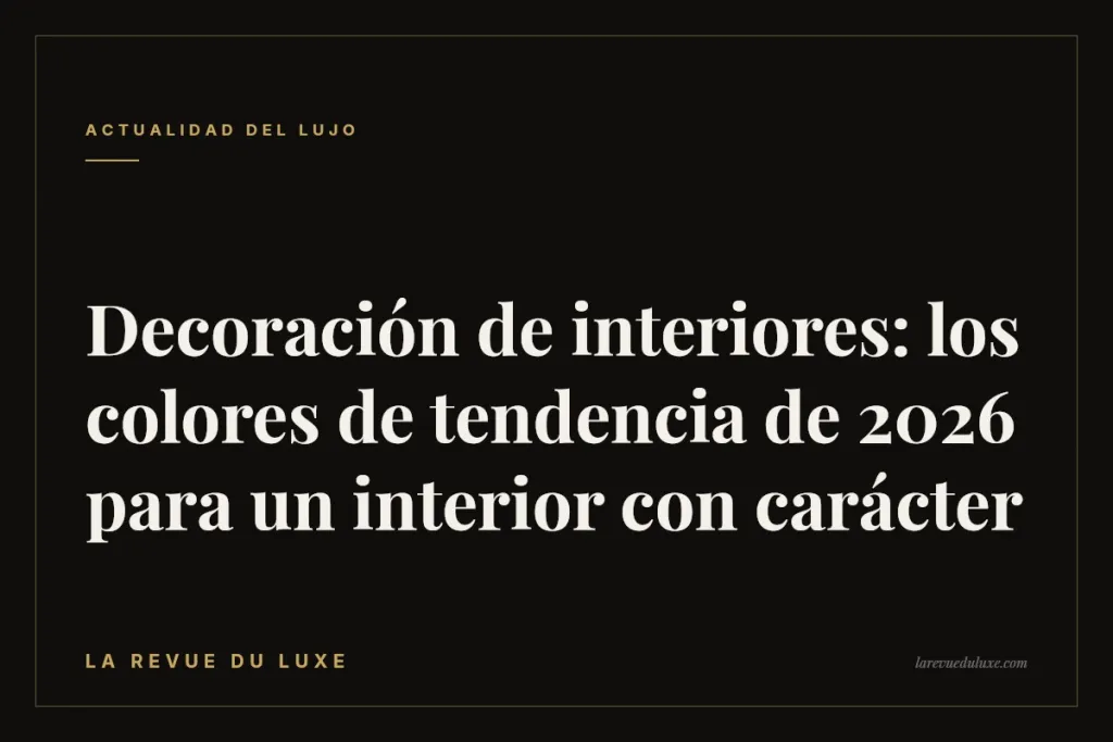 Decoración de interiores: los colores de tendencia de 2026 para un interior con carácter