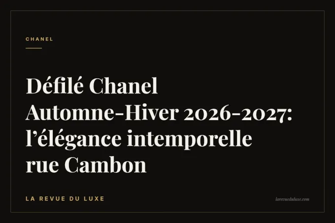 Défilé Chanel Automne-Hiver 2026-2027: l’élégance intemporelle rue Cambon
