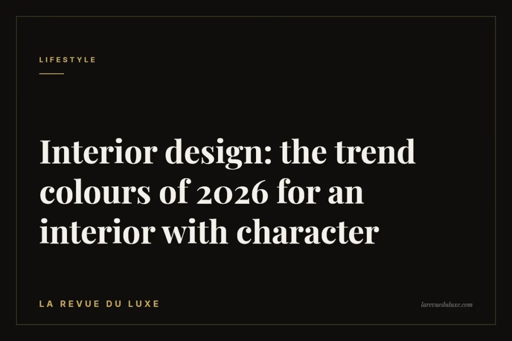 Interior design: the trend colours of 2026 for an interior with character
