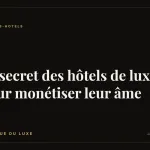 Le secret des hôtels de luxe pour monétiser leur âme