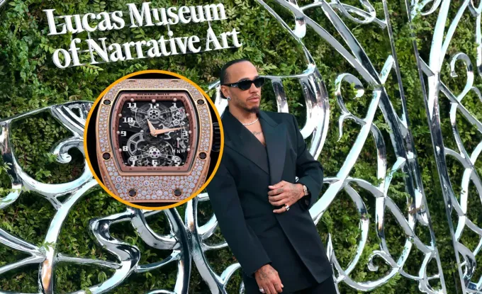 Los Angeles Inauguration du Lucas Museum - Lewis Hamilton : L'éclat d'une Richard Mille RM 17-01 Snow-Set - La Revue du Luxe