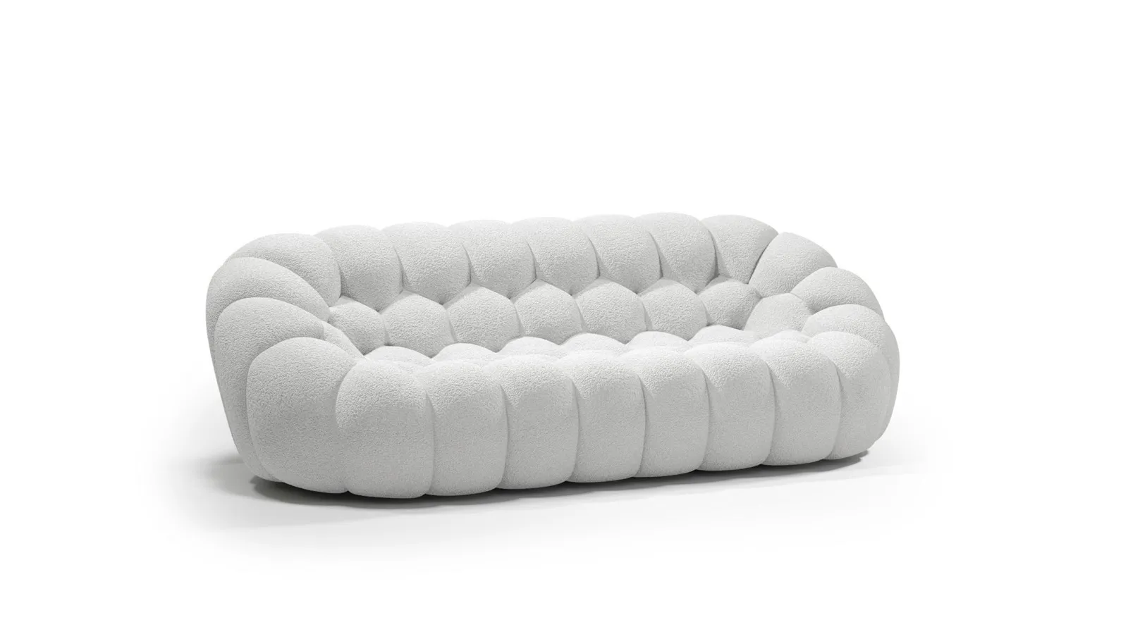 Canapé Bubble de Roche Bobois dessiné par Sacha Lakic, pièce emblématique exposée en showroom