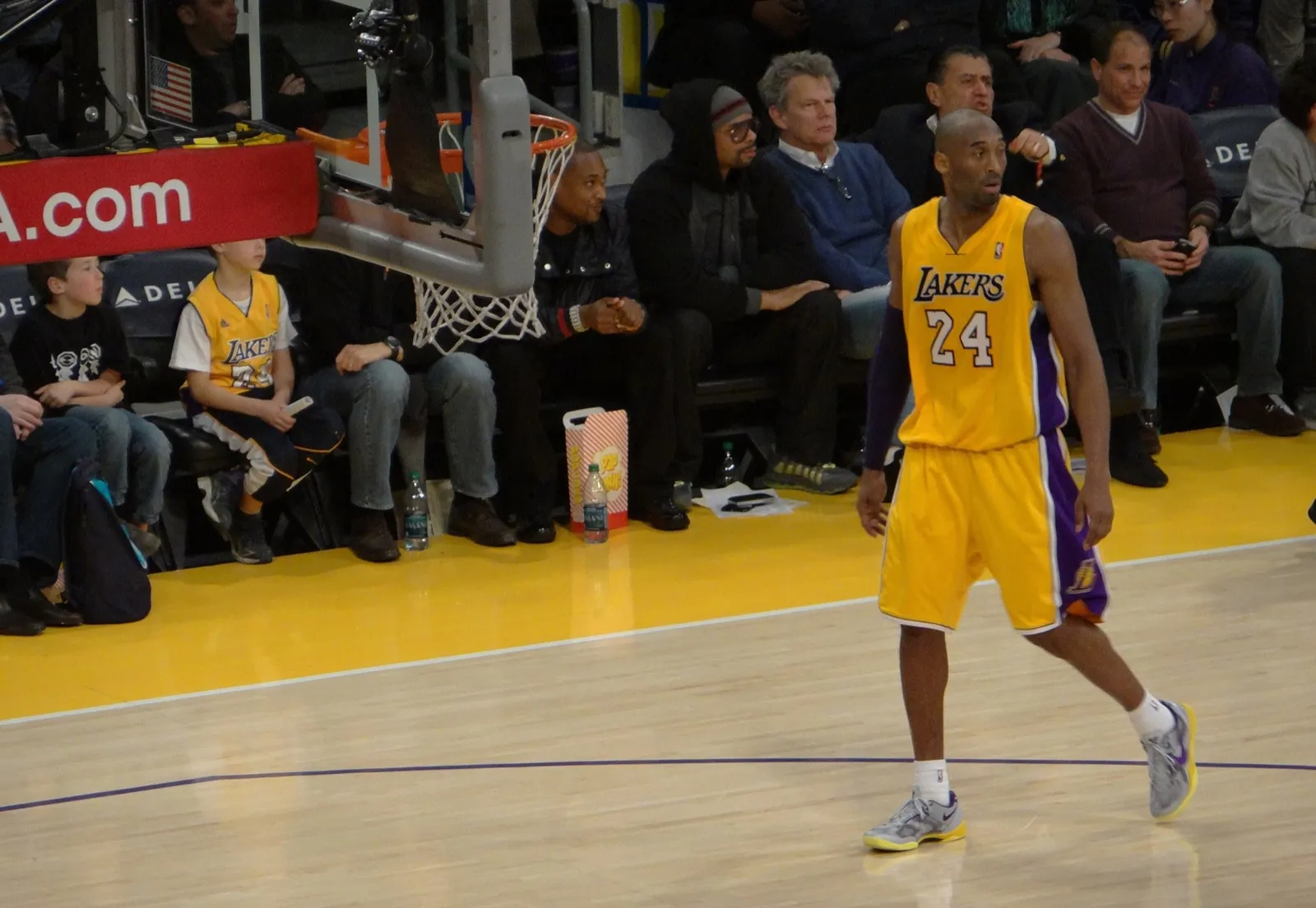 Kobe Bryant sous le maillot des Los Angeles Lakers au Staples Center en janvier 2013