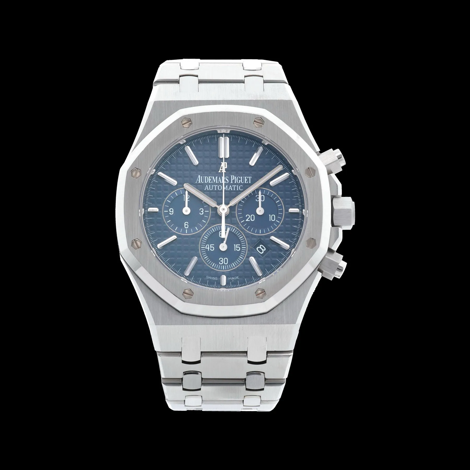 Reloj Audemars Piguet Royal Oak Cronógrafo de acero, esfera azul, referencia 26320ST, a la venta en The Watch Keepers