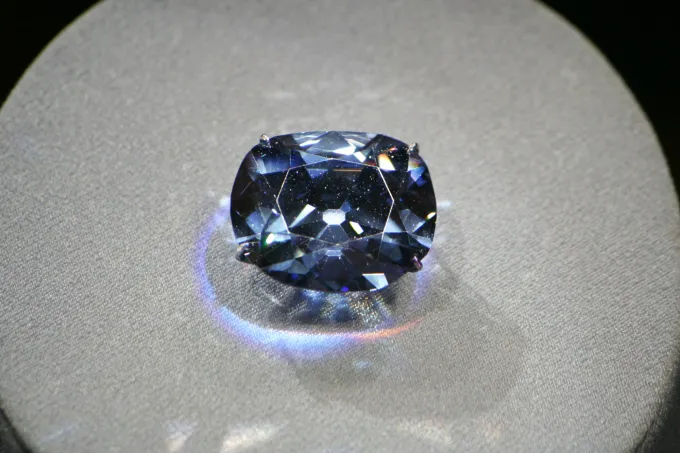 Le diamant Hope, 45,52 carats, au Smithsonian de Washington