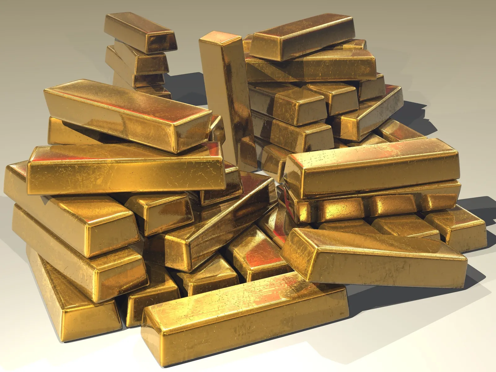 Pile de lingots d'or, illustration du mythe du yacht History Supreme