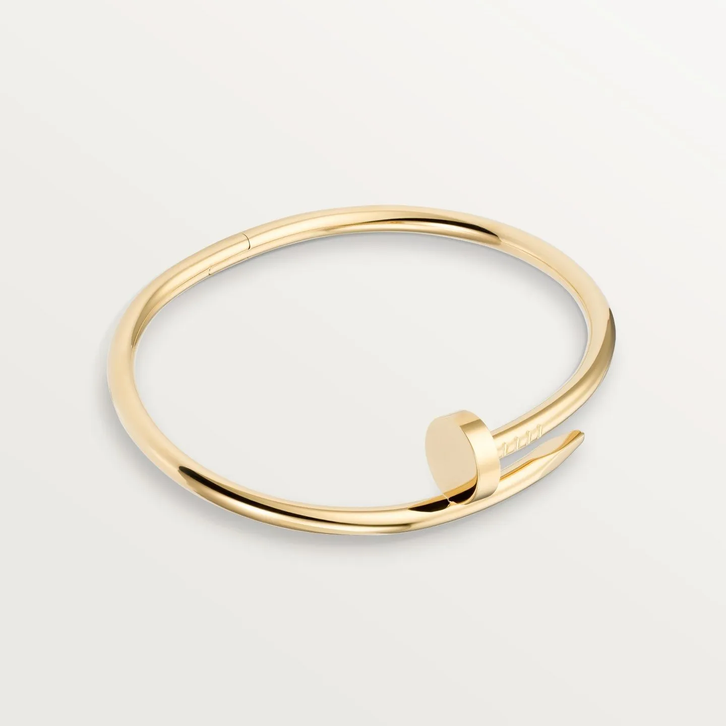 Cartier Juste un Clou bracelet, classic model in yellow gold, displayed at 8,800 euros in France