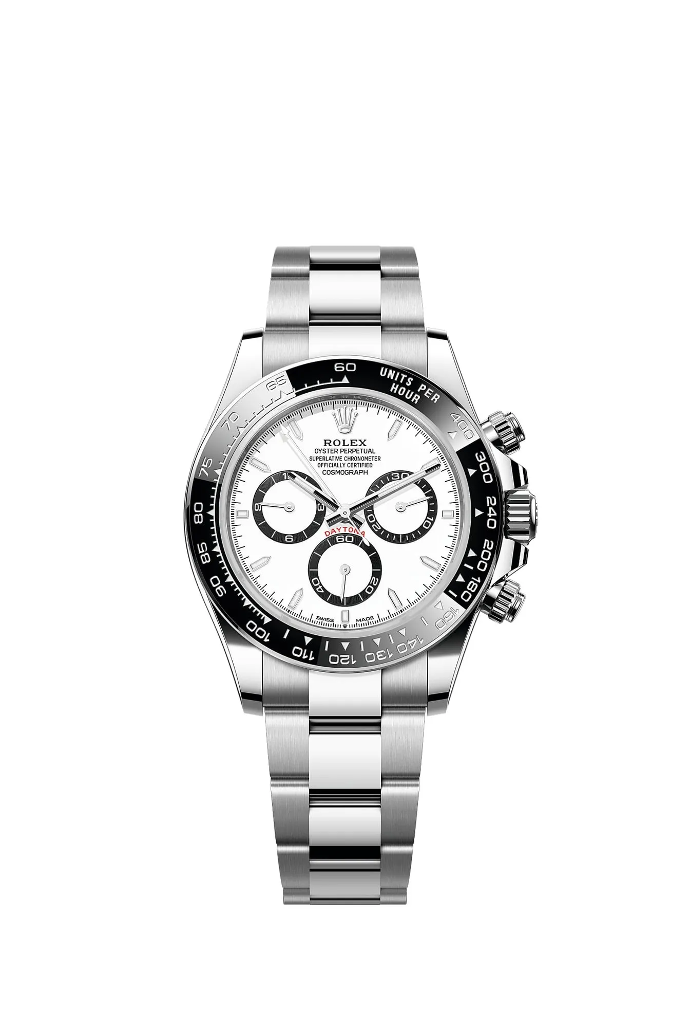 Rolex Cosmograph Daytona 126500LN in Oystersteel with white dial, recommended price 16,350 euros in France