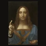 Salvator Mundi attribué à Léonard de Vinci, huile sur panneau de noyer vers 1500