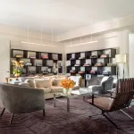 Salon et bibliothèque de The Mark Penthouse, hôtel The Mark à New York