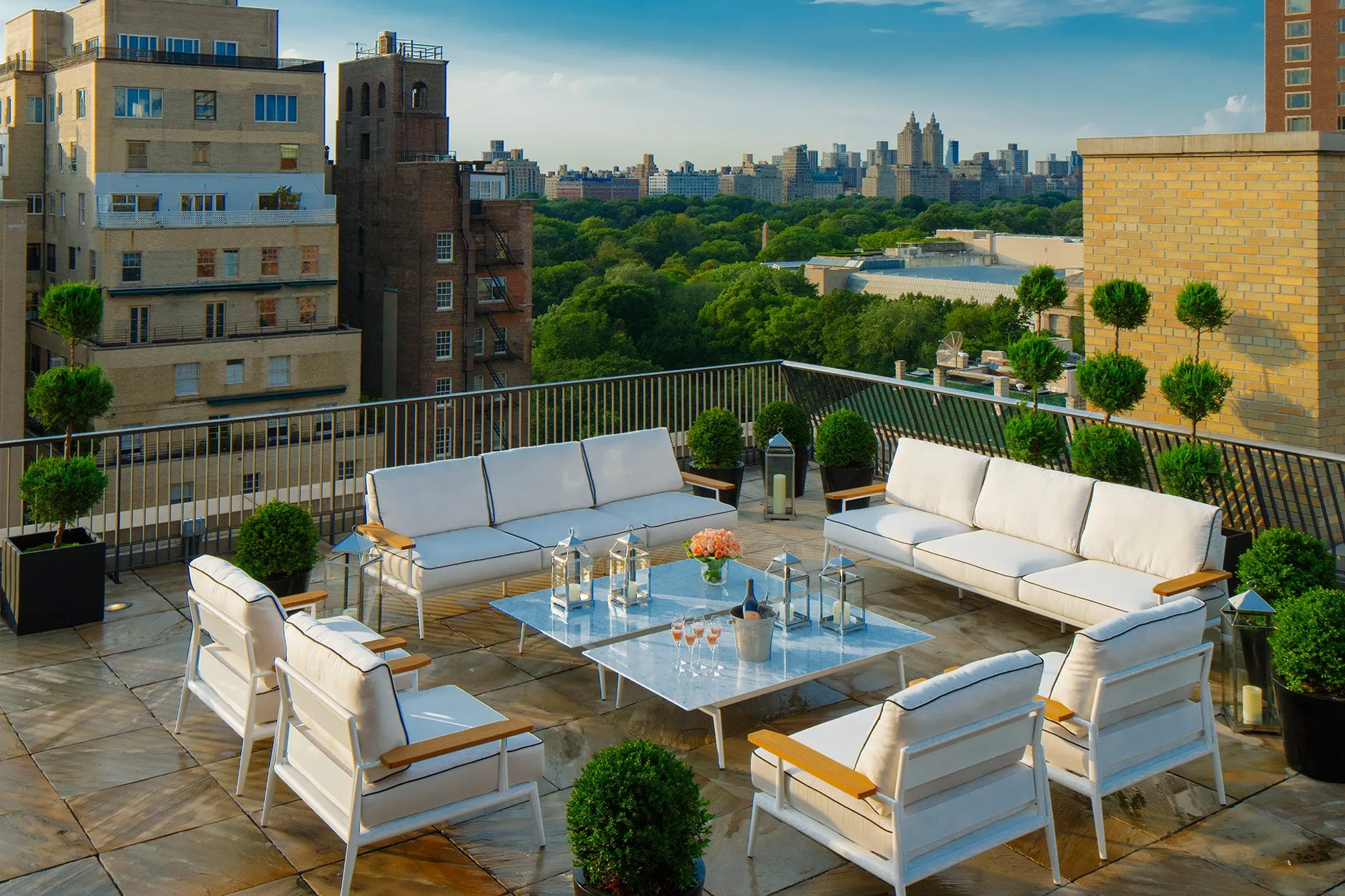 Terrasse sur le toit de The Mark Penthouse avec vue sur Central Park