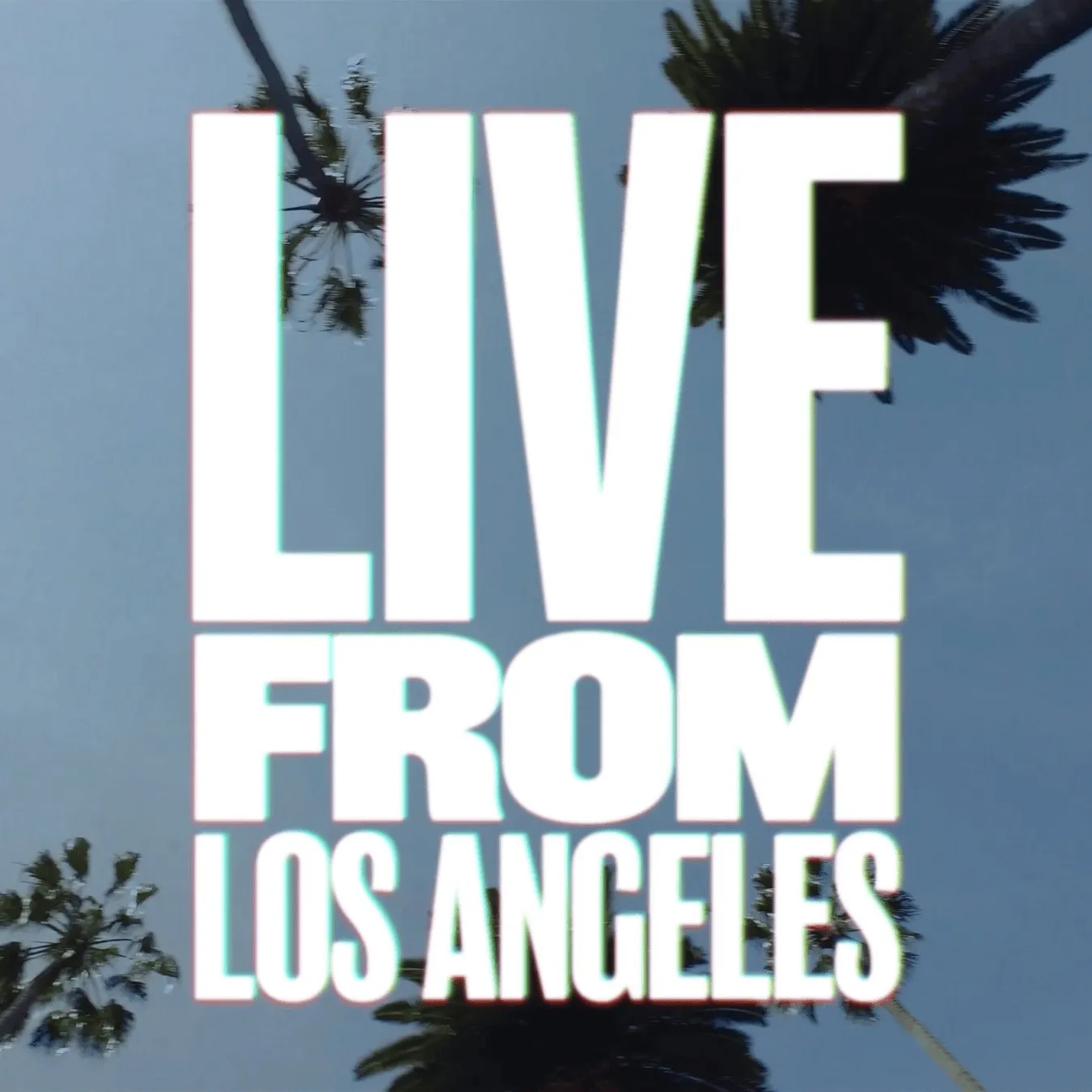 Visuel officiel Live from Los Angeles du Victoria's Secret Fashion Show 2026, palmiers sur ciel bleu