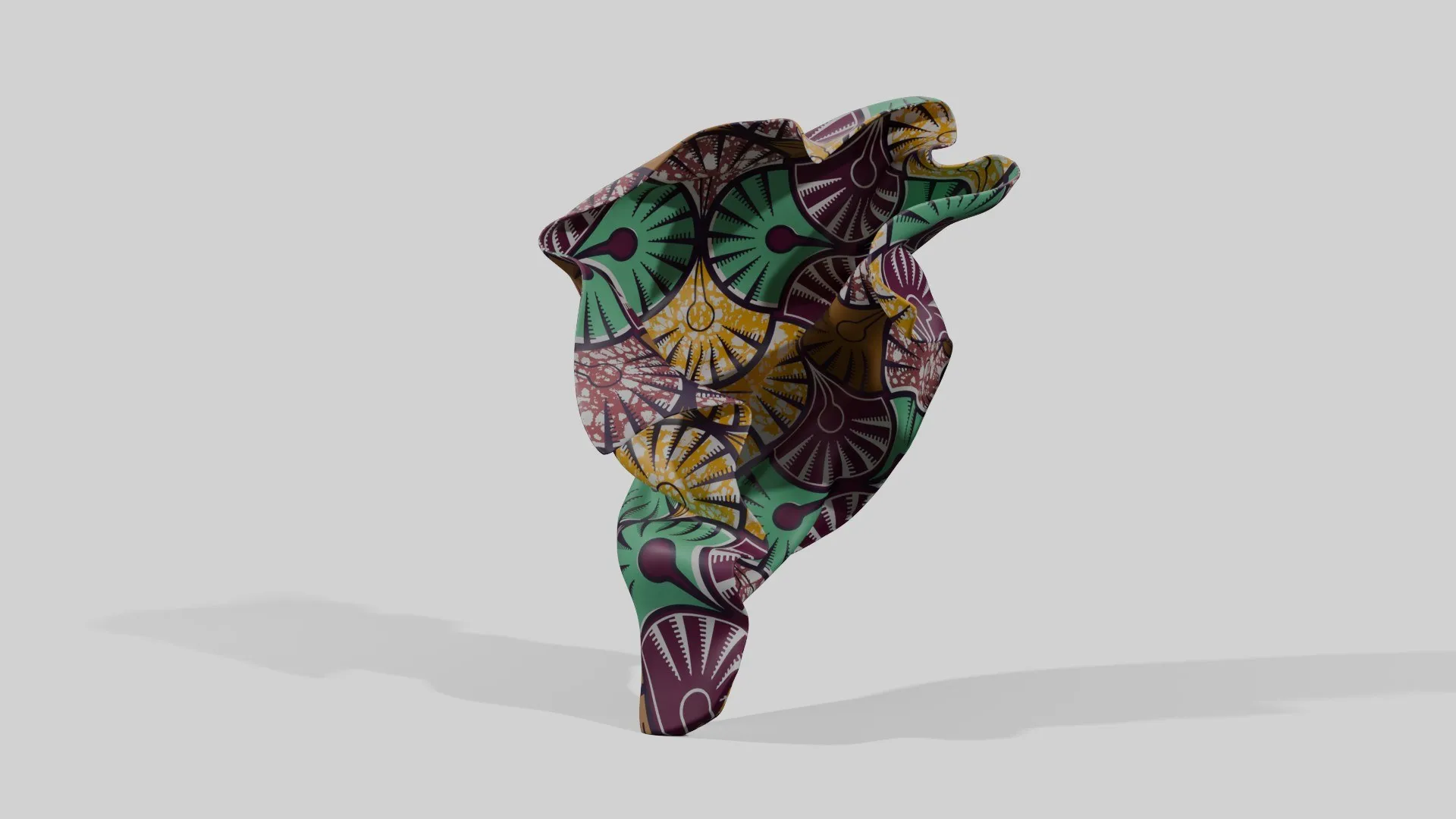 Bronze abstrait peint de motifs wax de Yinka Shonibare